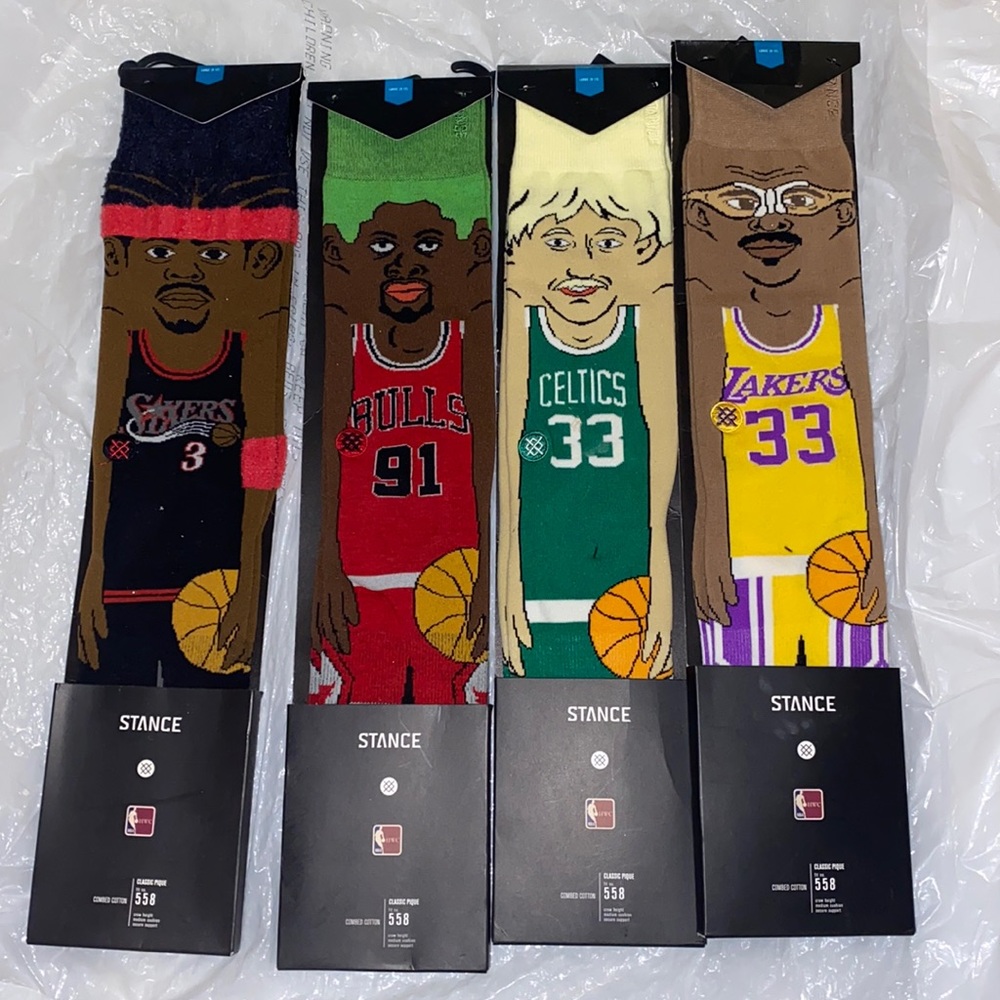 Men’s 4 pack of nba legends stance socks